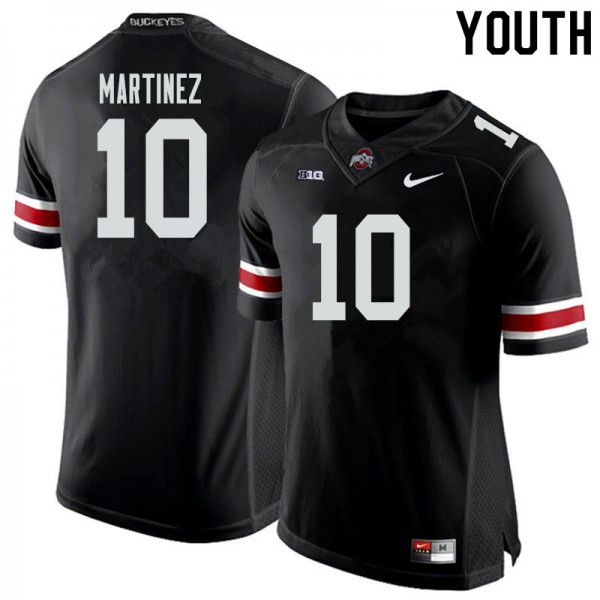 Ohio State Buckeyes #10 Cameron Martinez Youth Stitch Jersey Black